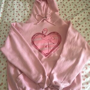 PACIFIC & CO bahamas pink sweatshirt with red heart size small